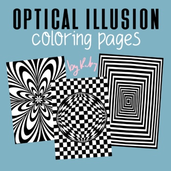 Optical illusions coloring page tpt