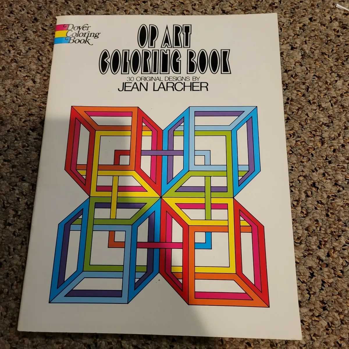 Op art coloring book dover design coloring books by larcher jean book the