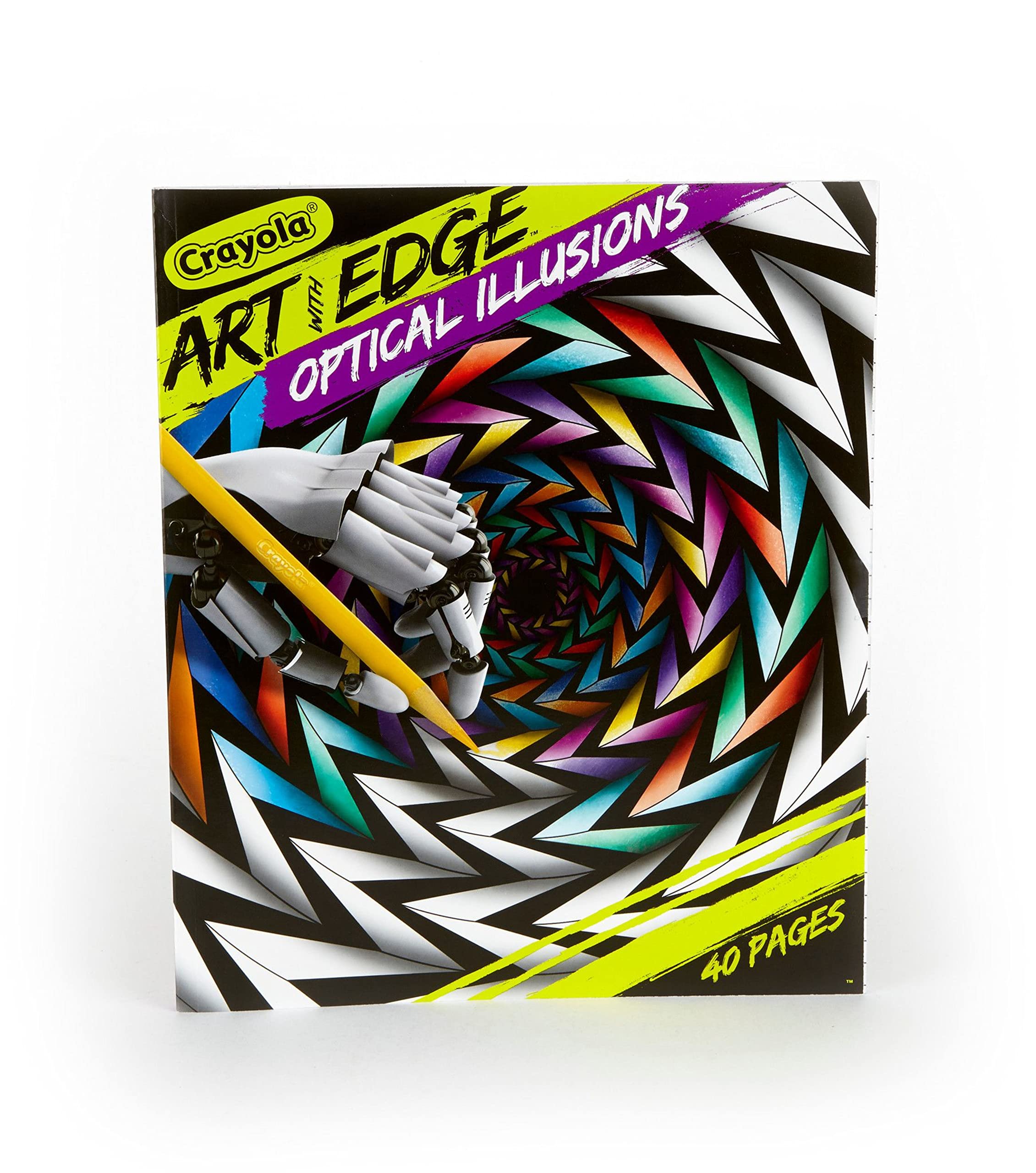 Crayola art with edge optical illusions coloring pages pgs adult coloring d art gift for teens adults