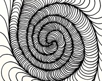 Op art coloring page