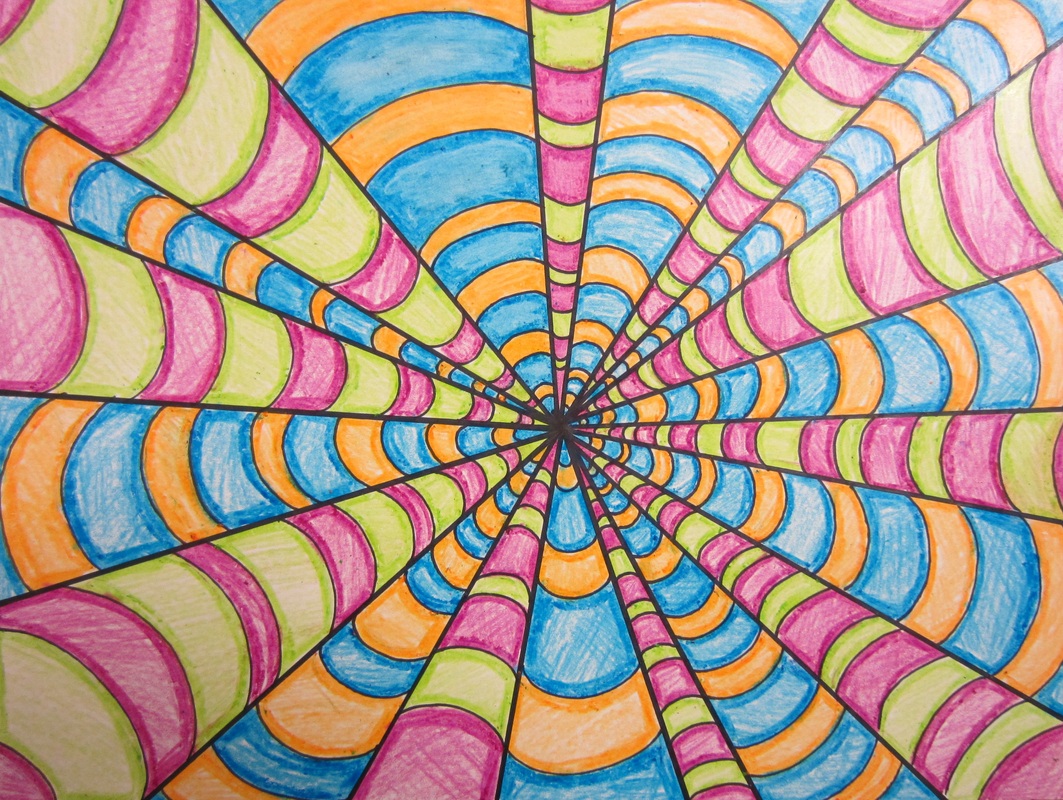 Point perspective op art