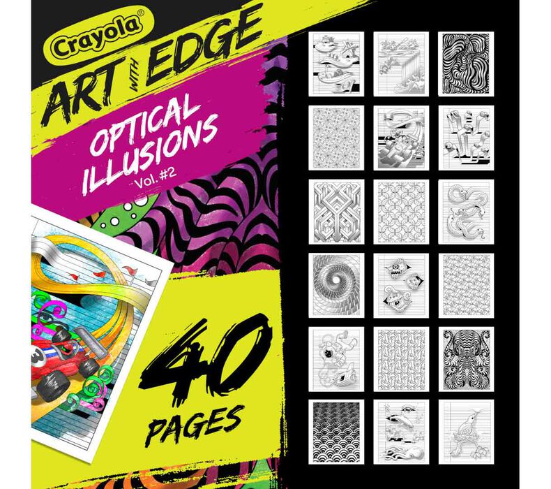 Art with edge optical illusions volume