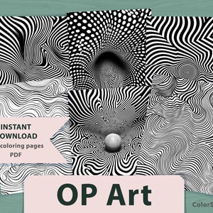 Op art coloring page