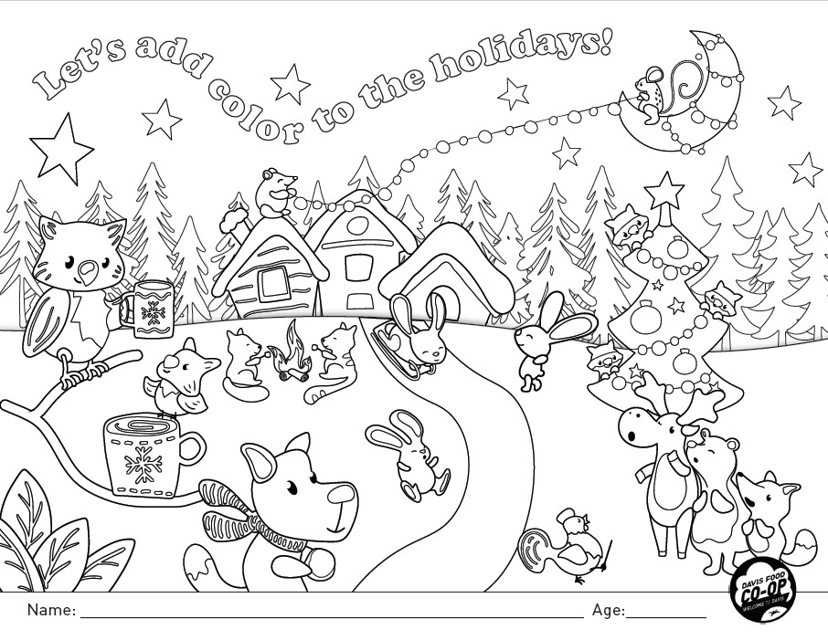 Holiday coloring page â davis food co