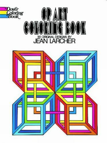 Op art coloring book dover design