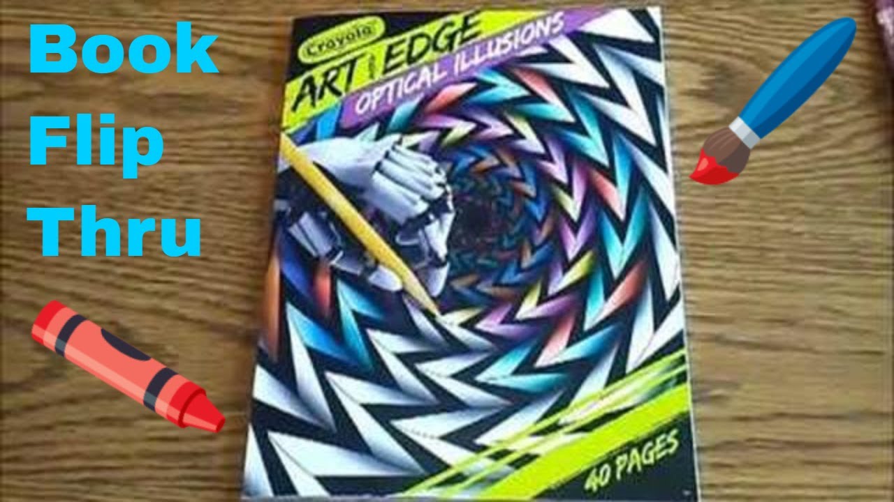 Art with edge optical illusions coloring book flip thru with music