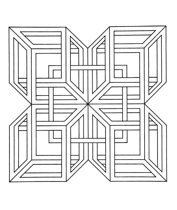 Optical illusion with style from the gallery op art geometric coloring pages pattern coloring pages geometric drawing