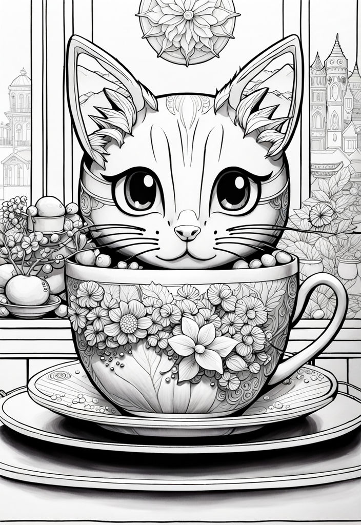 Optical illusion art for coloring page