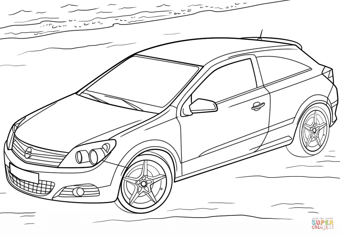 Opel astra super coloring coloring pages cool coloring pages coloring pages for kids