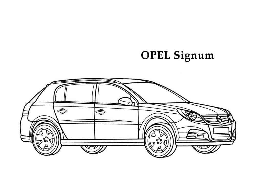 Opel signum coloring page