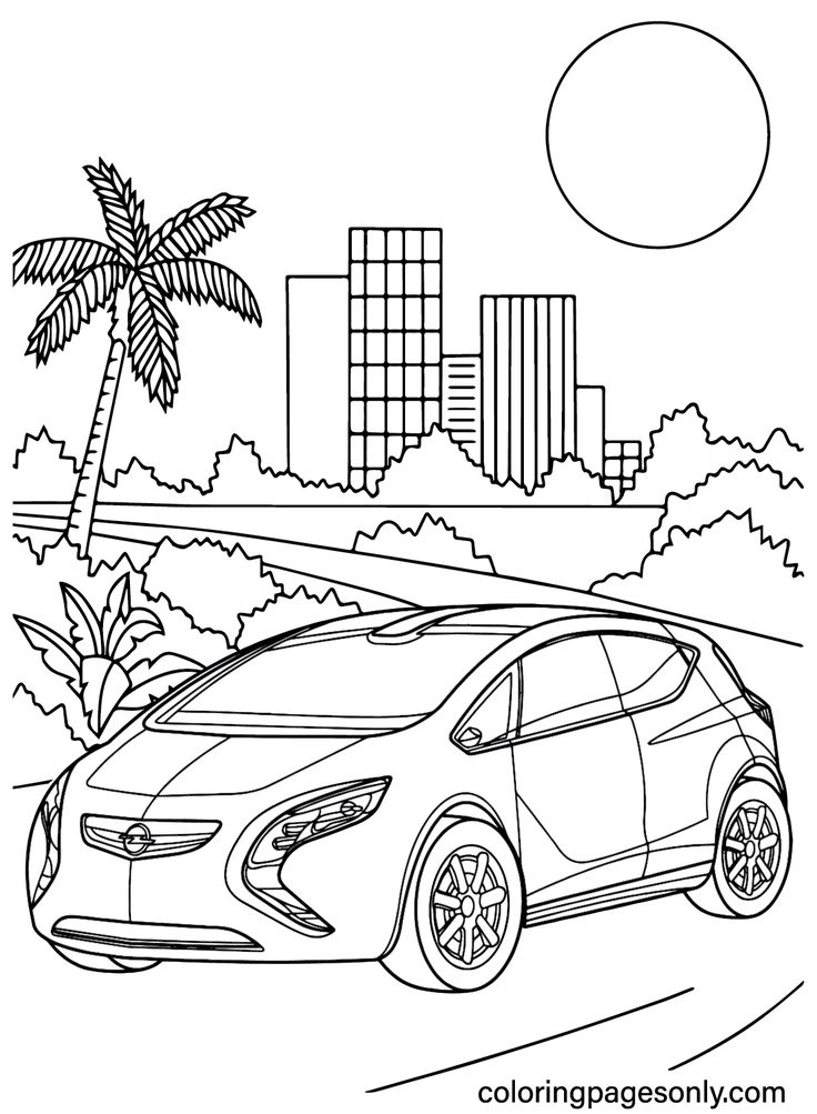 Opel coloring pages