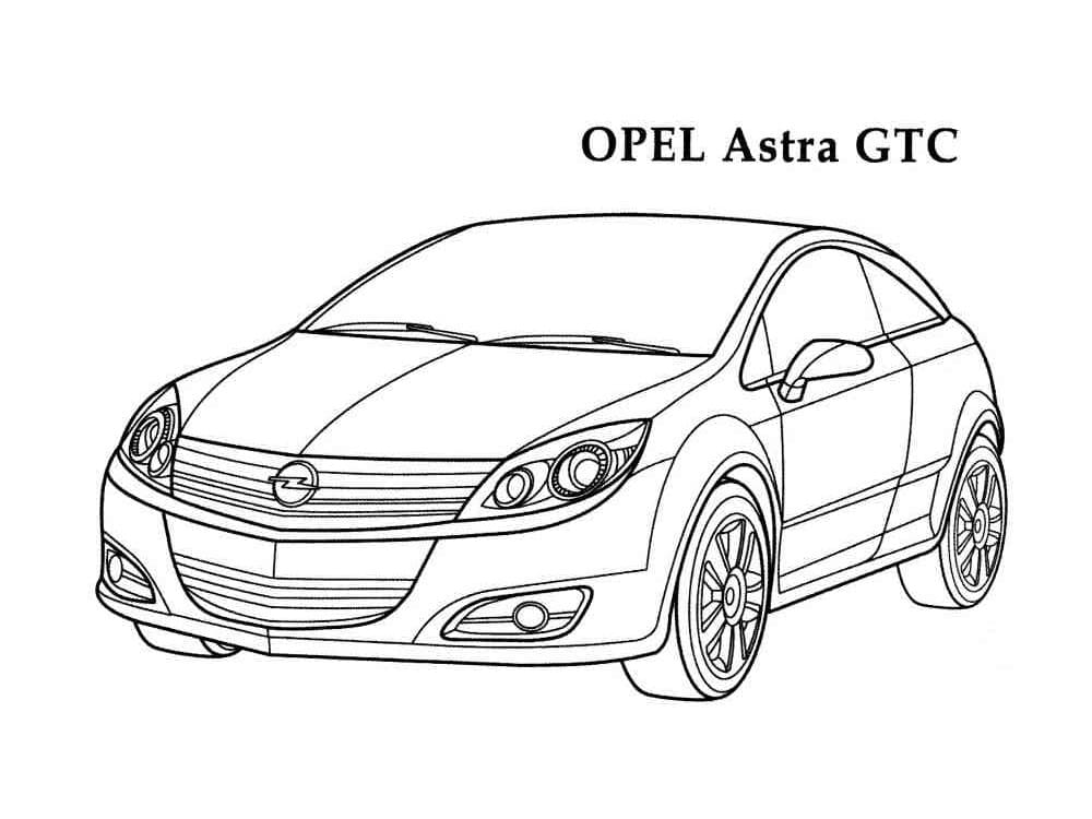 Opel astra gtc coloring page