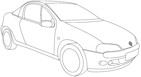 Opel tigra coloring page free printable coloring pages