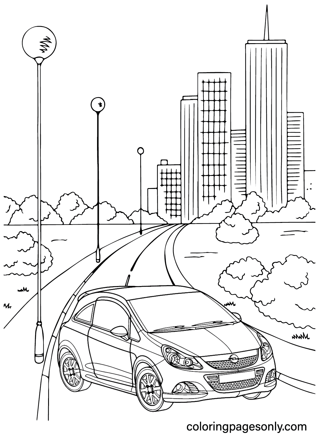 Opel coloring pages