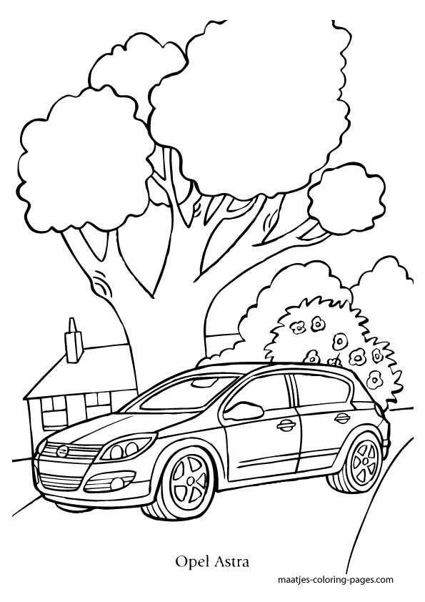 Opel astra coloring page