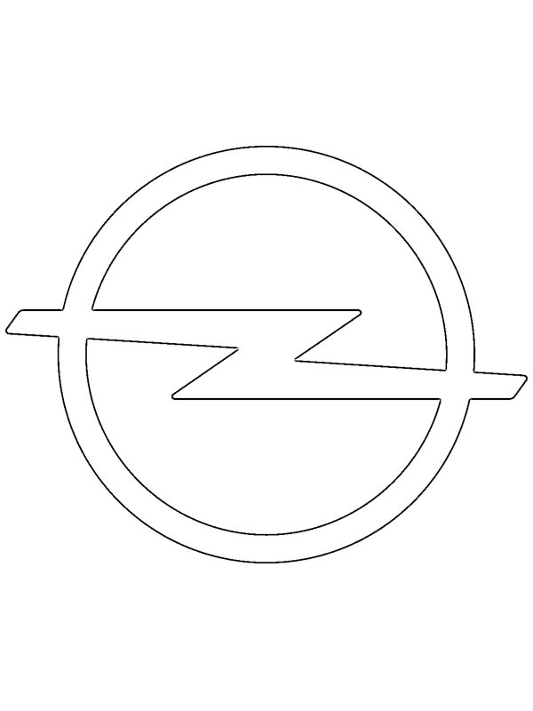 Opel logo coloring page