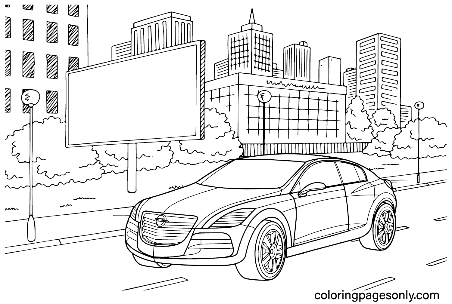 Opel coloring pages