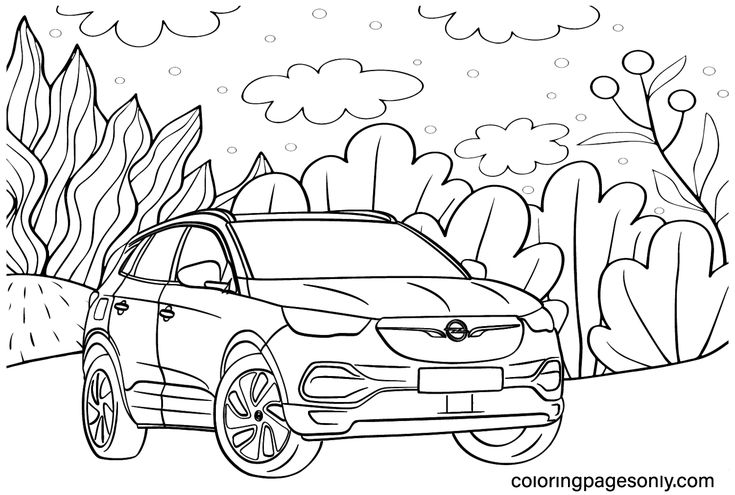 Opel coloring pages