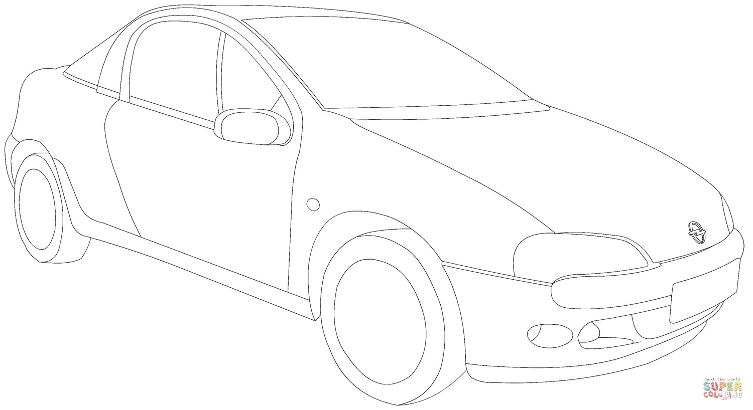 Opel tigra coloring page free printable coloring pages