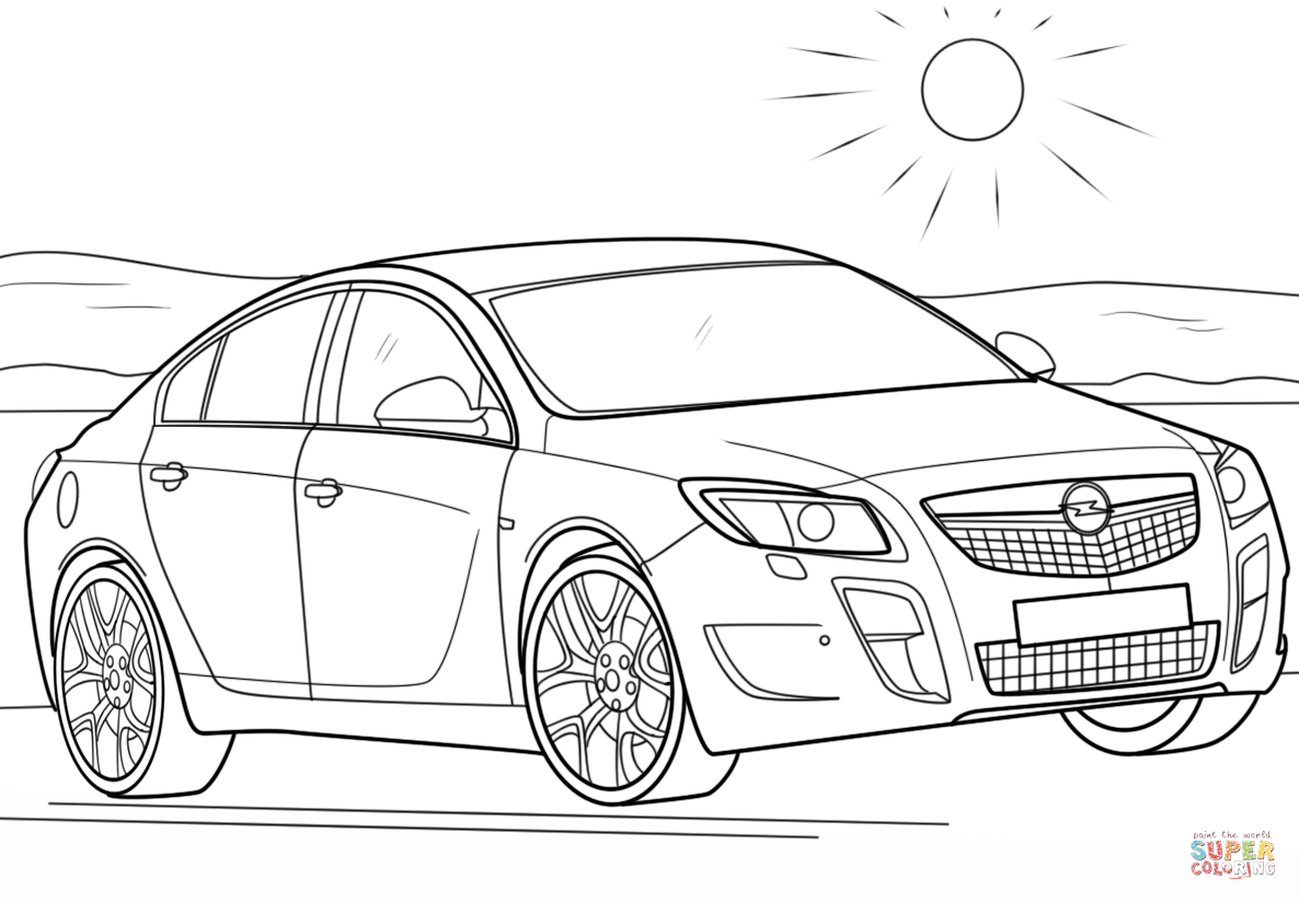 Opel insignia coloring page free printable coloring pages