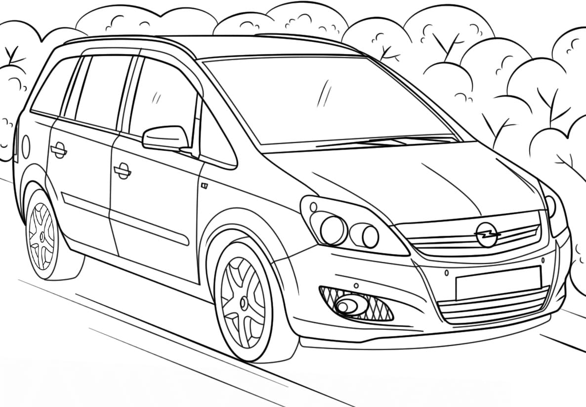 Free opel car coloring page