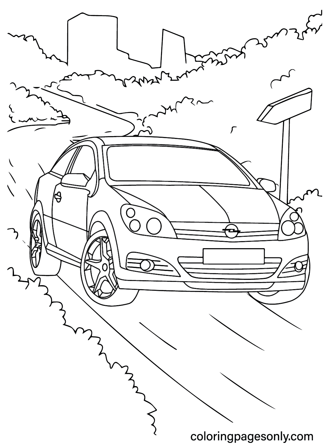 Opel coloring pages