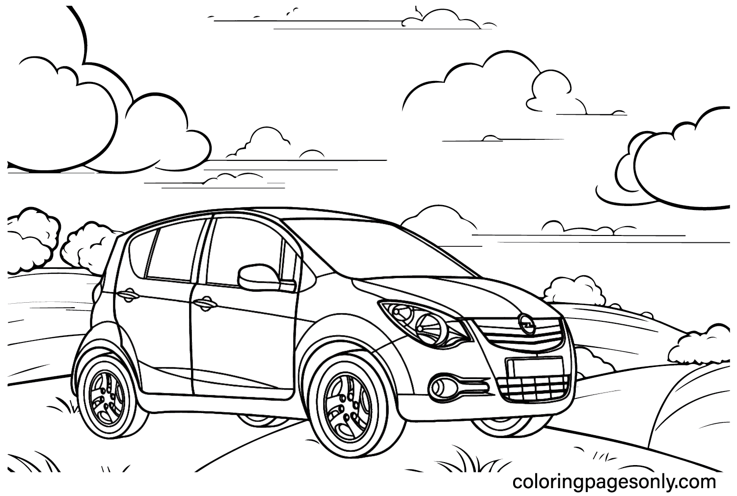 Opel coloring pages