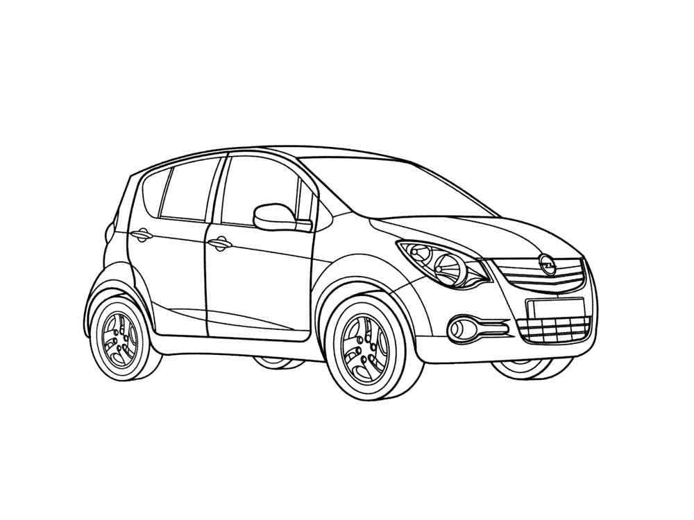 Free opel car coloring page