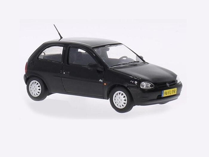 Opel corsa diecast model scale black triple