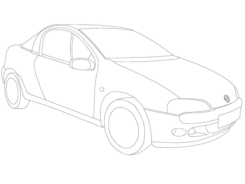 Free opel car coloring page