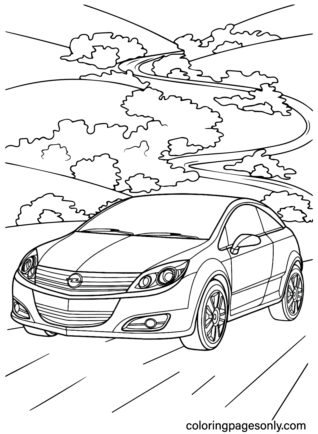 Opel coloring pages