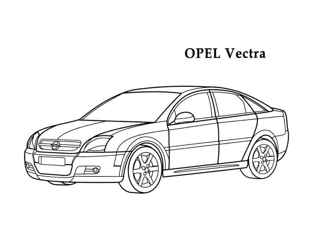 Free opel car coloring page