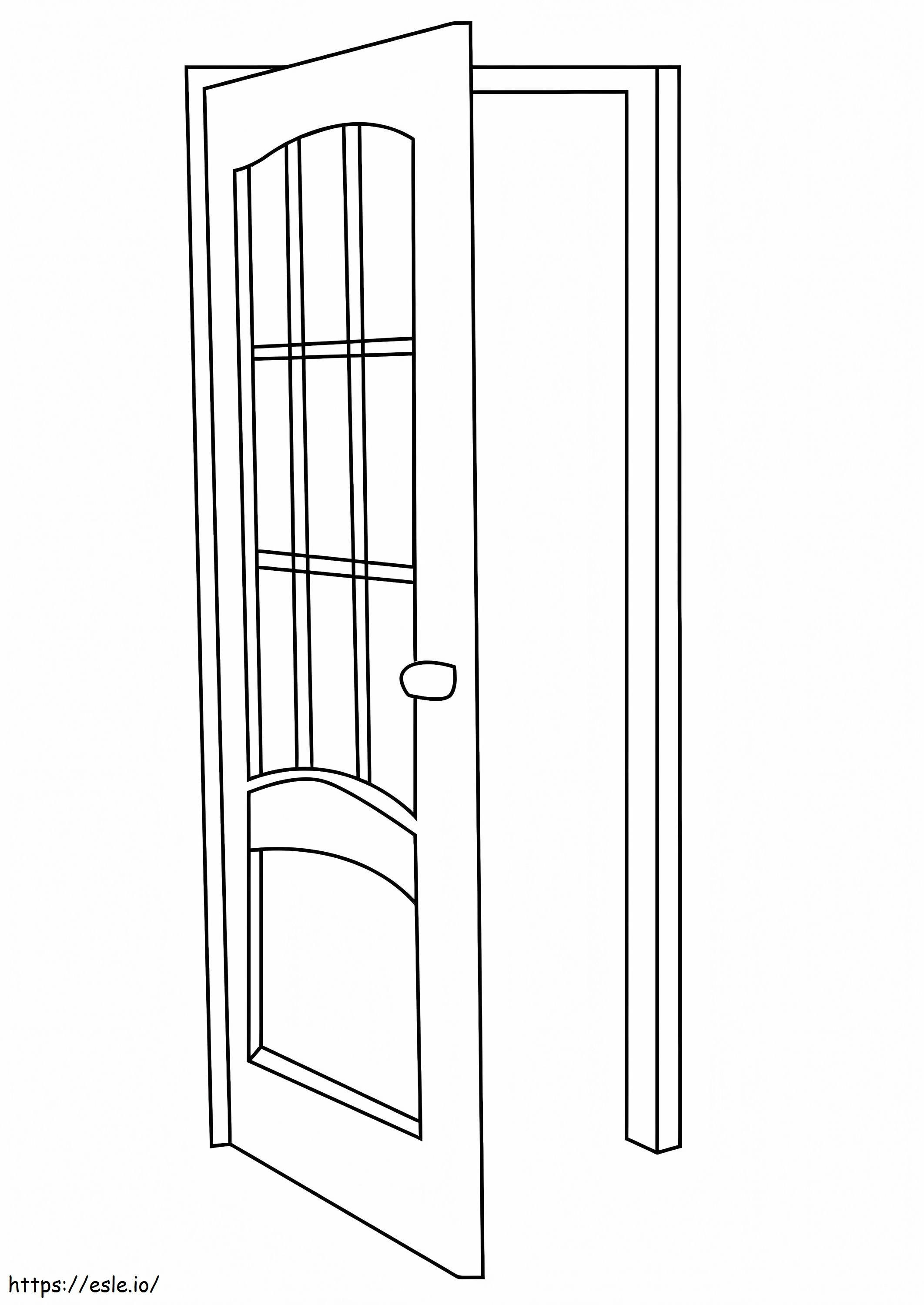 Open door coloring page