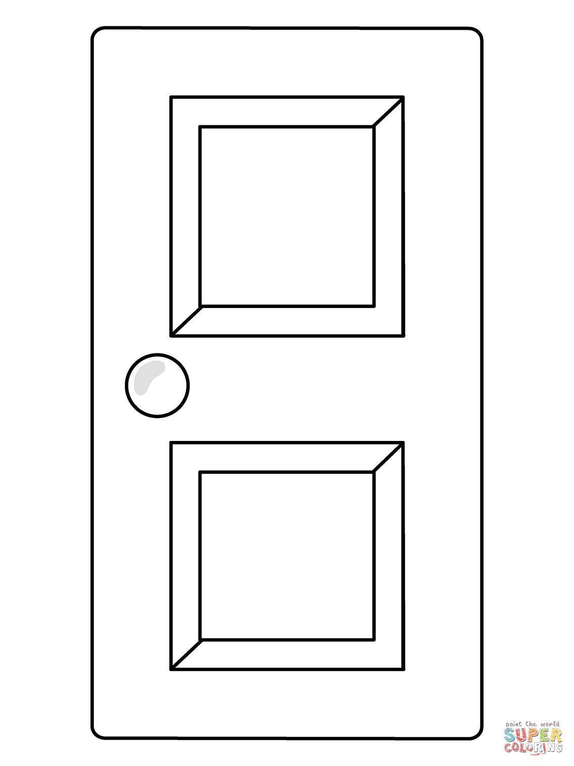 Door emoji coloring page free printable coloring pages