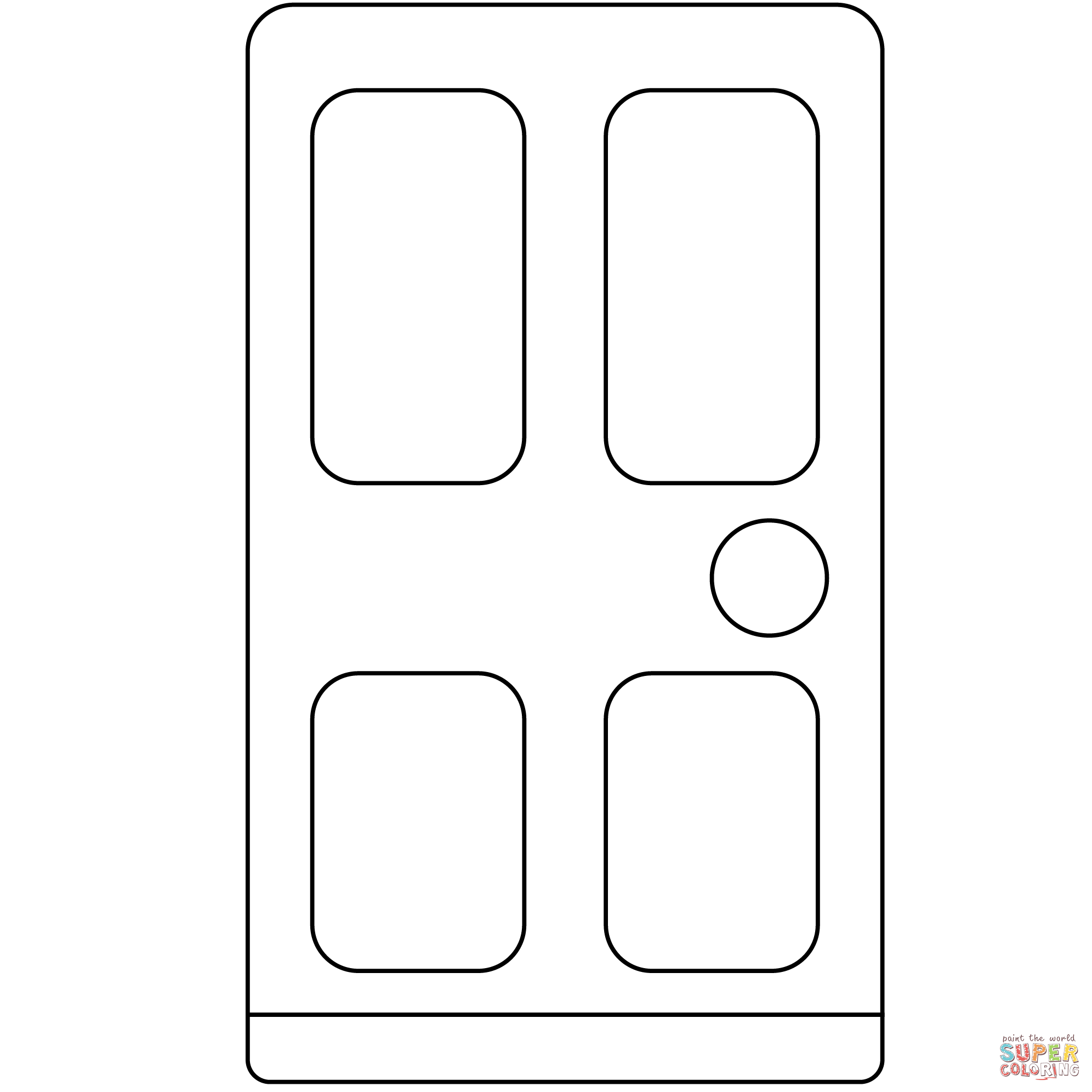 Door emoji coloring page free printable coloring pages