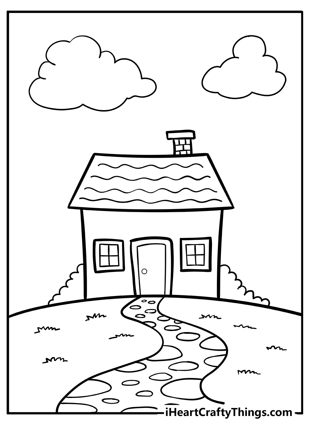 House coloring pages free printables