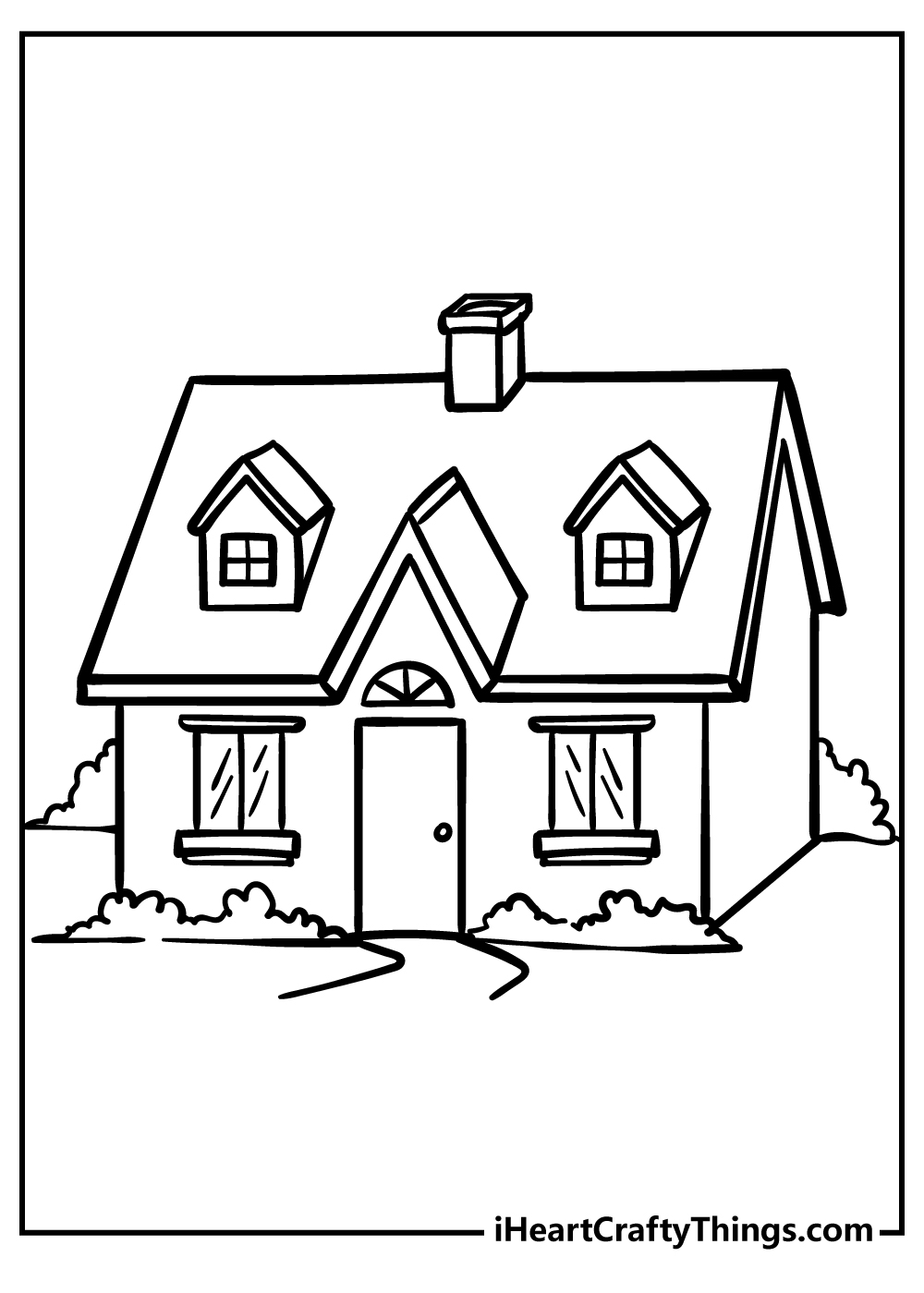 House coloring pages free printables