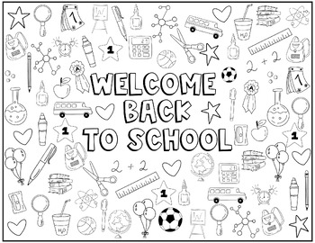 Back to school coloring pages open house coloring sheets by mcmaglo creates