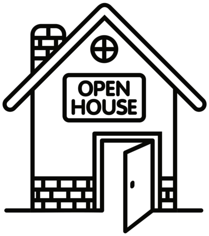 Open house coloring page free printable coloring pages