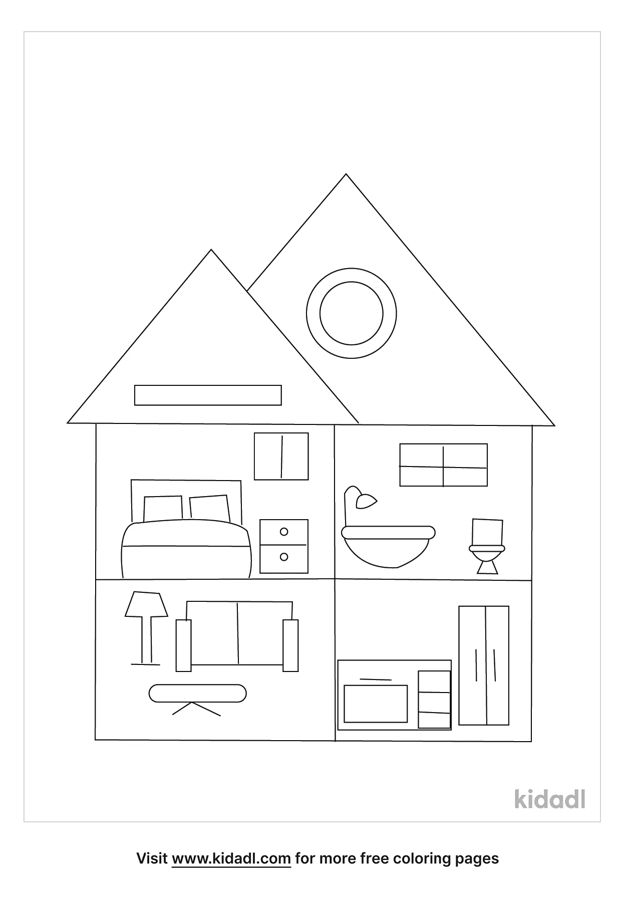 Free open house coloring page coloring page printables