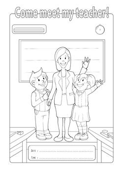 Open school coloring page school coloring pages school open house open house invitation