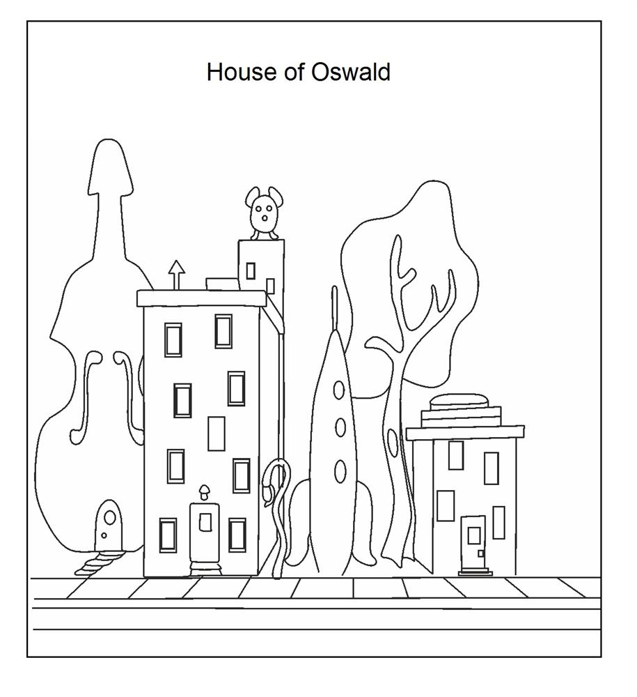 House of oswald coloring printable for kids