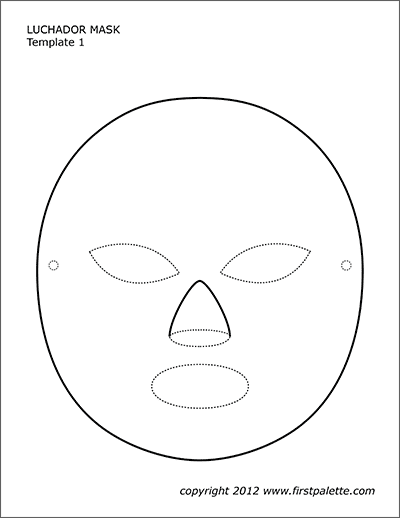 Luchador mask templates free printable templates coloring pages