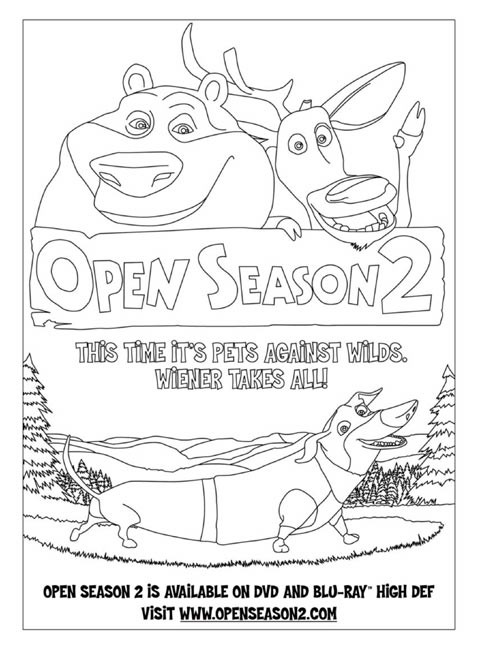 Open season s coloring page clumsiness