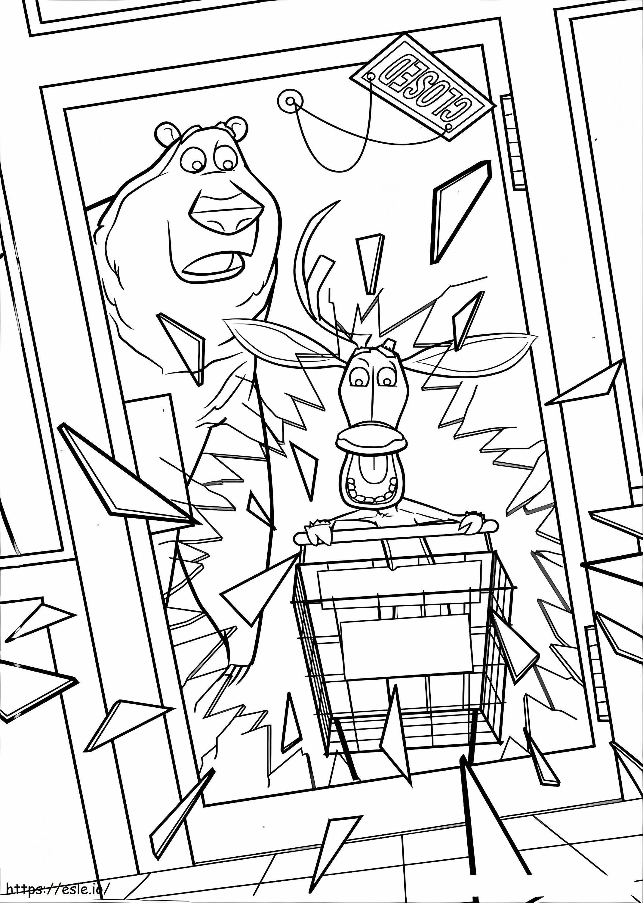 Boog and ellt open season coloring page