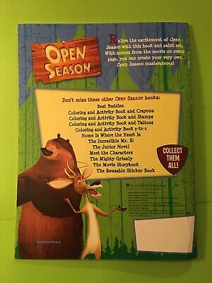 Open season watercolor painting activity book movie character collectible kids