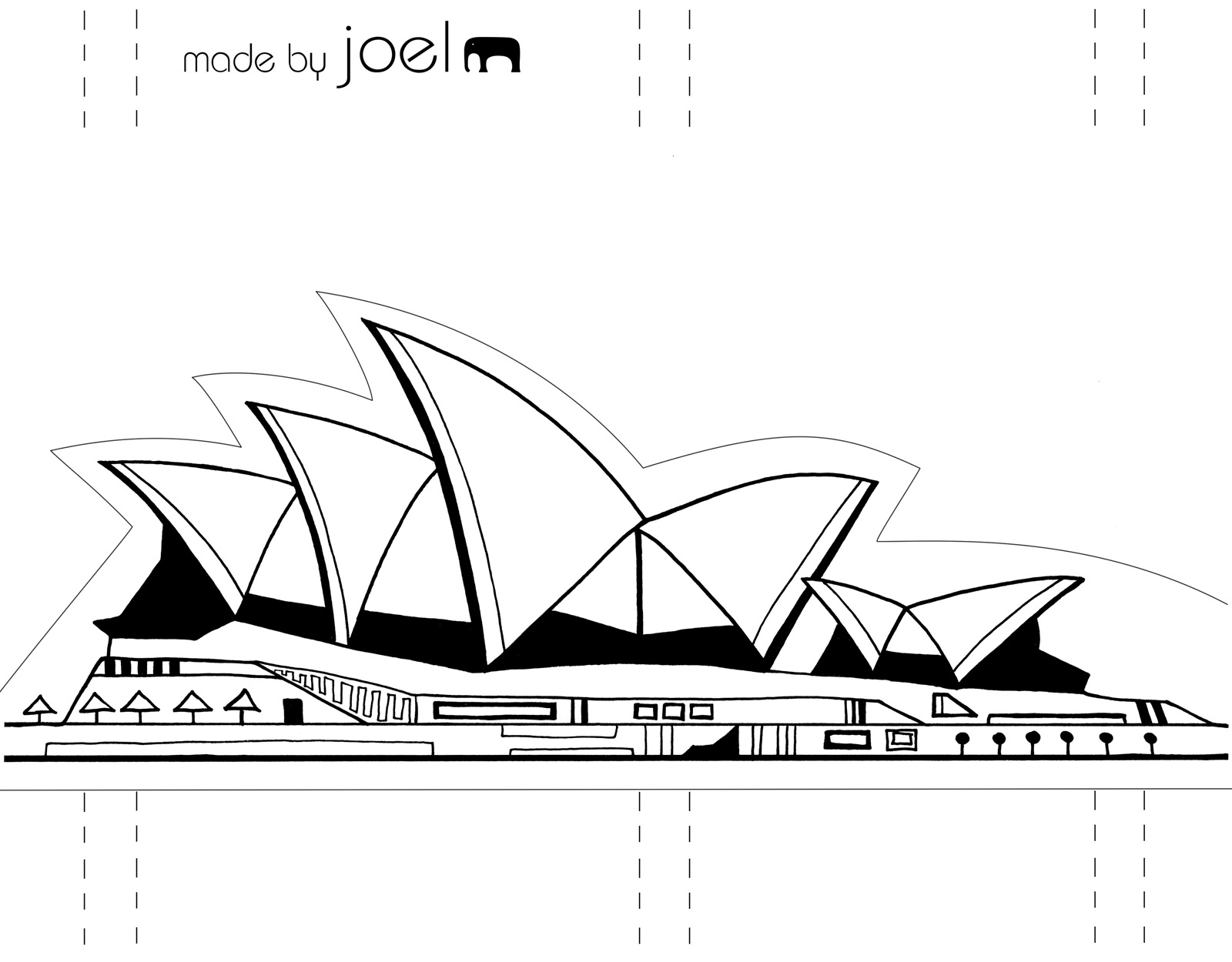 Paper city â sydney opera house and luna park â made by joel