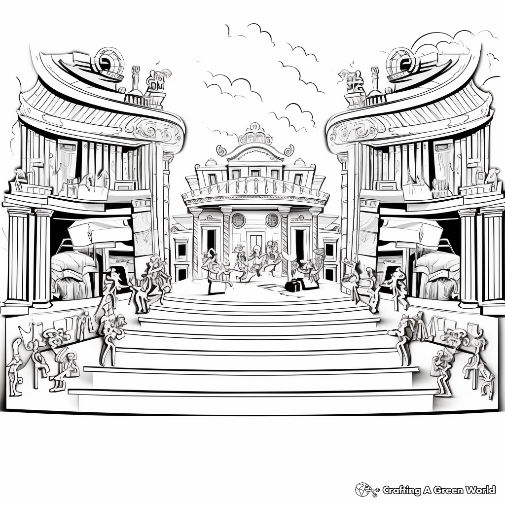 Stage coloring pages