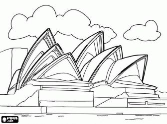 The sydney opera house in australia coloring pages colouring pages chicano art