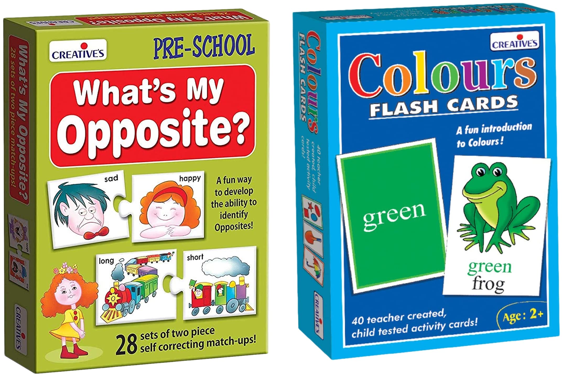 Buy creative educational aids p ltd wildlife educational games puzzle piece multicolourcreatives colours flash cards multi